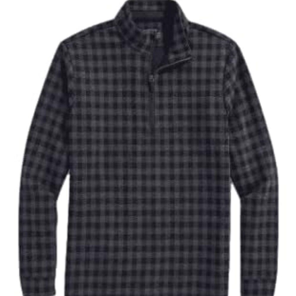 vineyard vines Mens Bluffs Performance Quarter-Zip, Gray Harbor